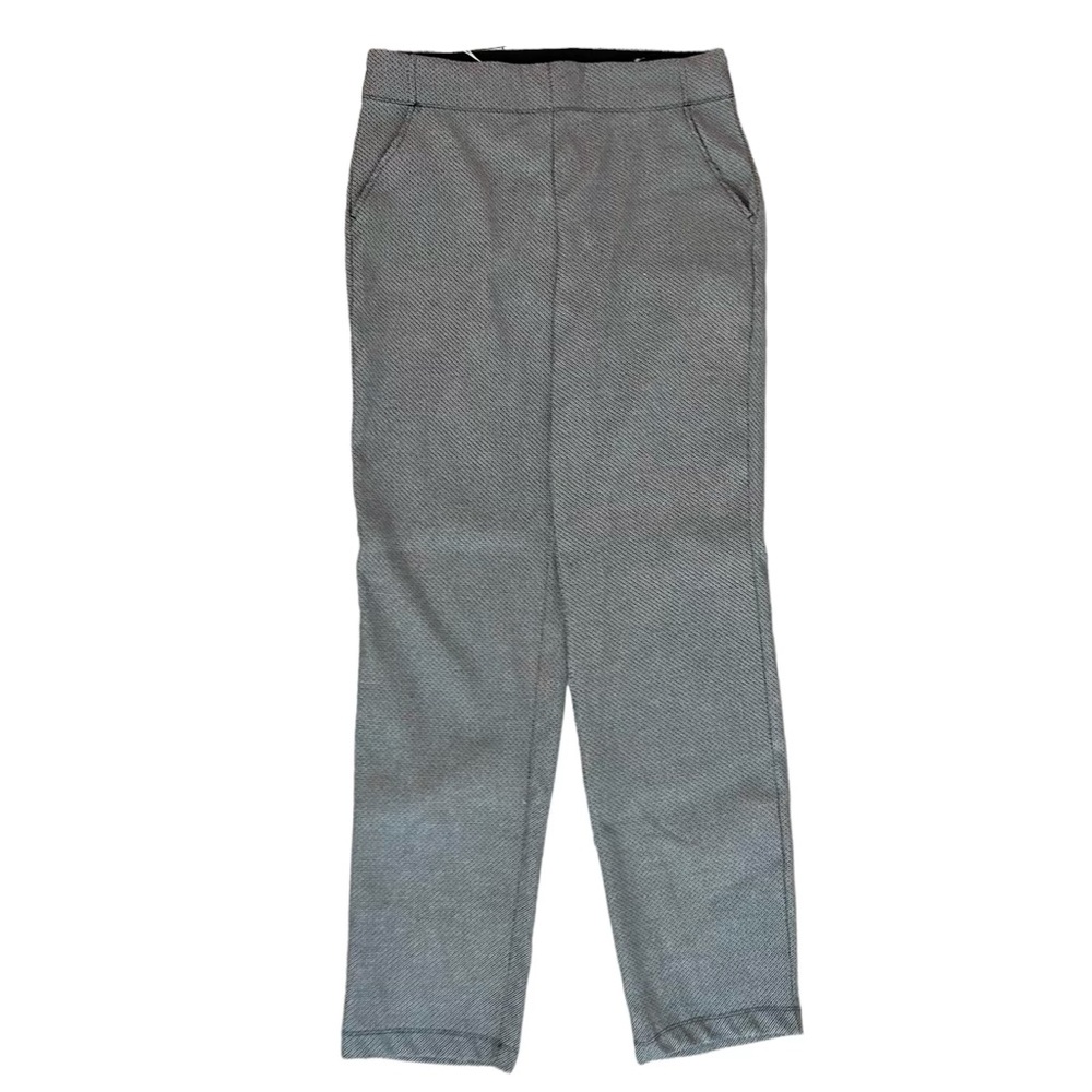NWT Max Studio Womens Pants Printed Pull On Career Black White Size Medium